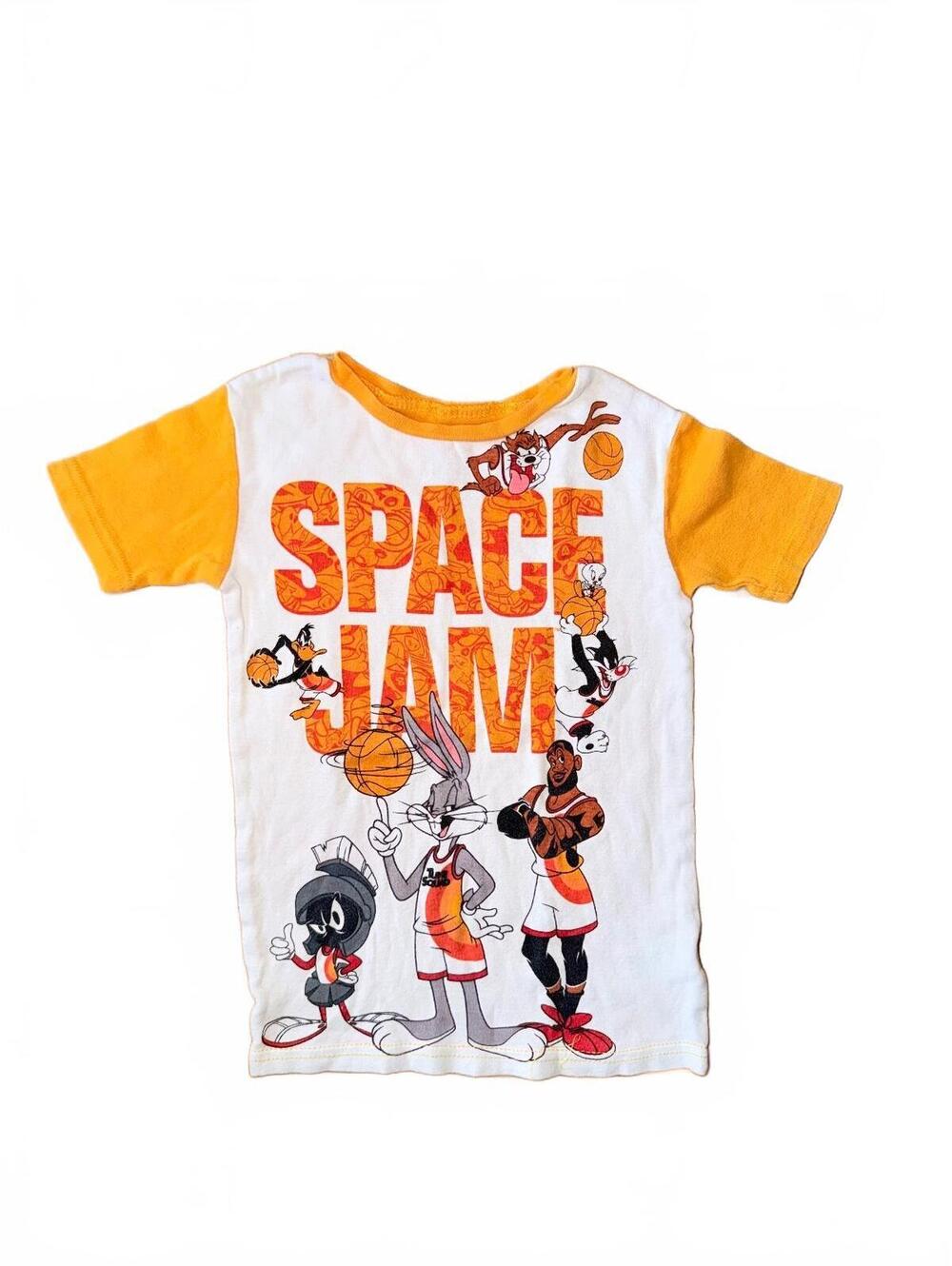 Space Jam A New Legacy Kids T-Shirt Orange LeBron Tune Squad Size 8